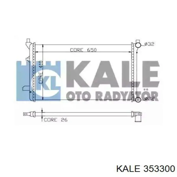 Радиатор 353300 Kale