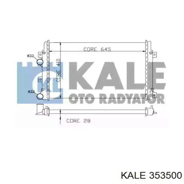 Радиатор охлаждения двигателя дополнительный 353500 Kale