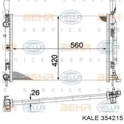 Радиатор охлаждения двигателя Kale 354215 цена, от 71.70 USD