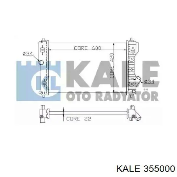 Радиатор 355000 Kale