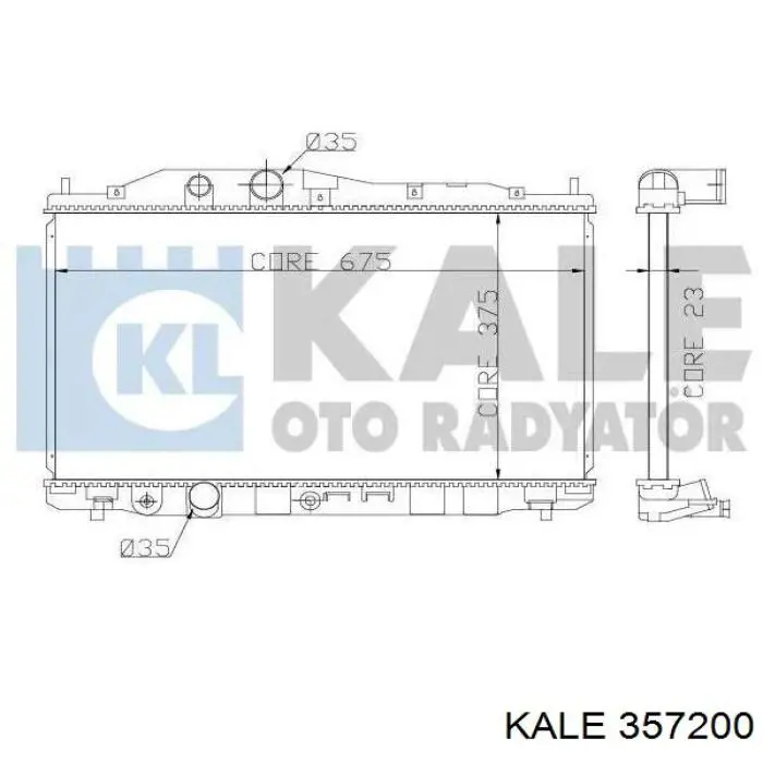 Купить 357200 Kale Радиатор водяной