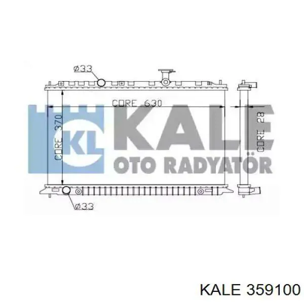 359100 Kale radiador de esfriamento de motor