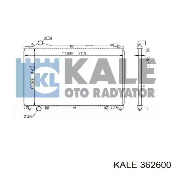 Радиатор 362600 Kale