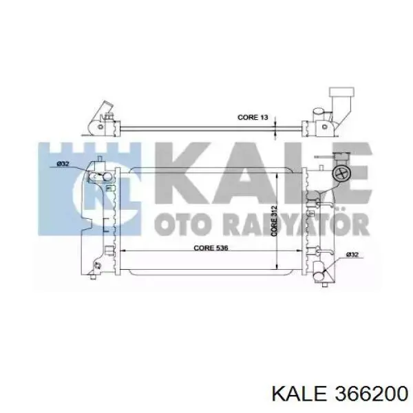 Радиатор 366200 Kale