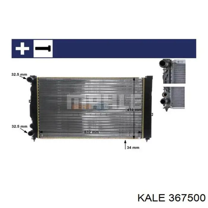 Радиатор охлаждения двигателя Kale 367500 цена, от 44.79 USD