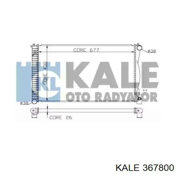 367800 Kale radiador de esfriamento de motor