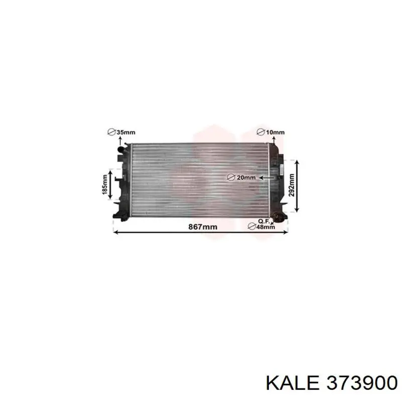 373900 Kale radiador de esfriamento de motor