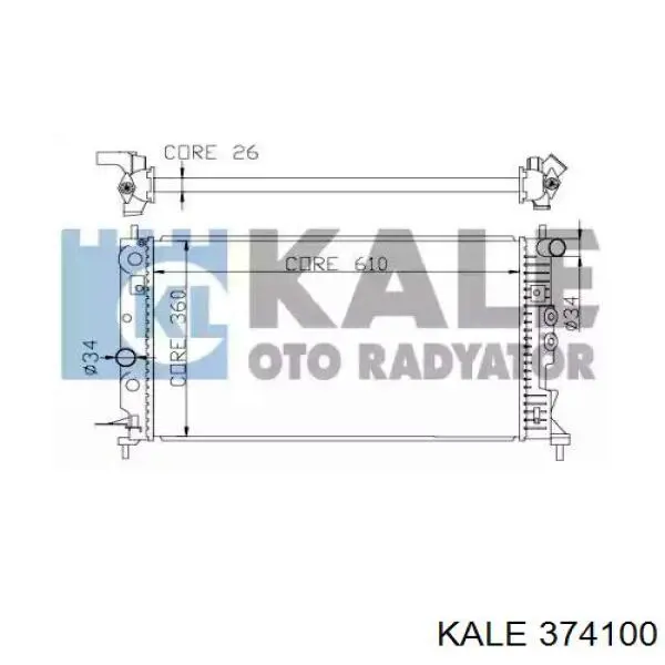 374100 Kale Радиатор основной