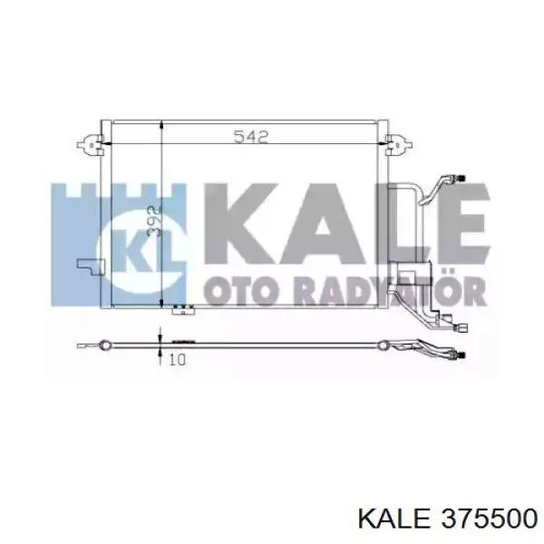 375500 Kale радиатор кондиционера