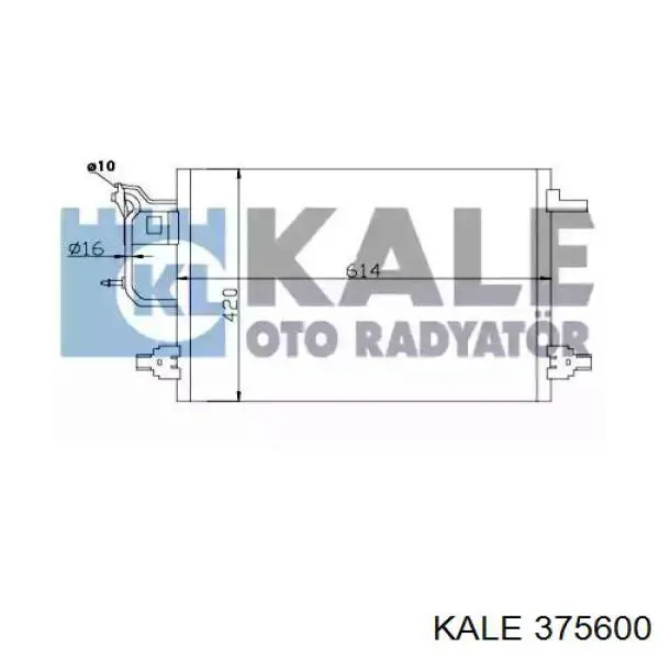 Радиатор кондиционера 375600 Kale