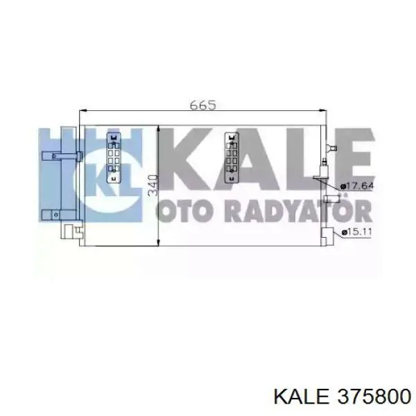 Радиатор кондиционера 375800 Kale