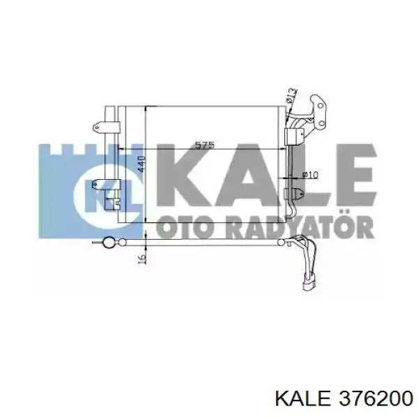 Радиатор кондиционера 376200 Kale