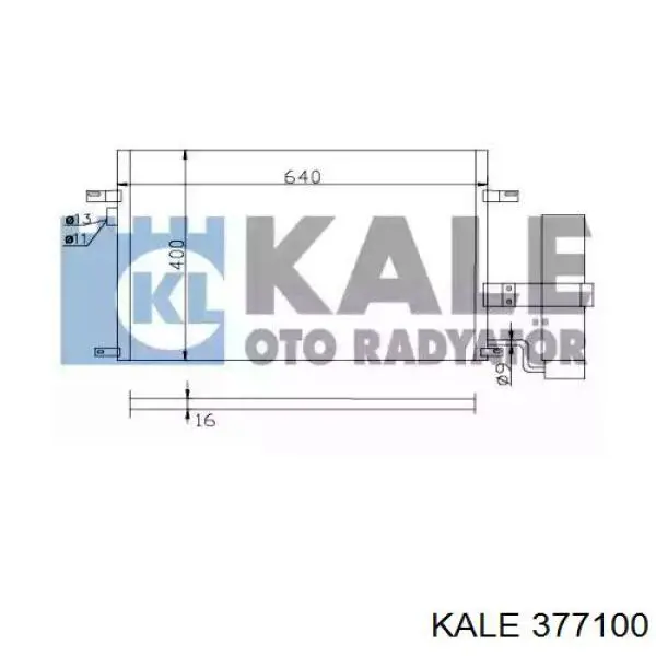 Радиатор кондиционера 377100 Kale