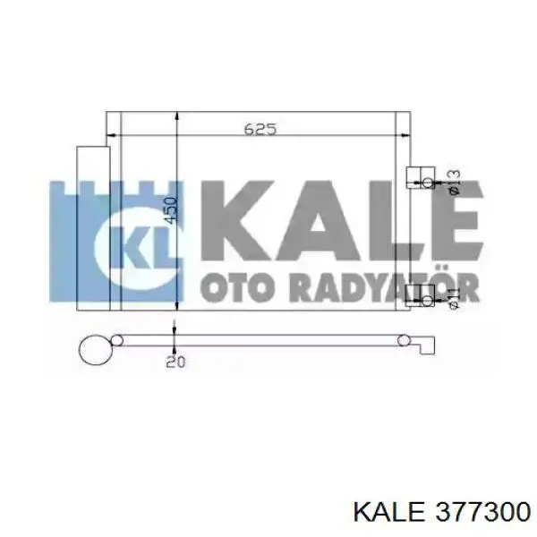 Радиатор кондиционера 377300 Kale