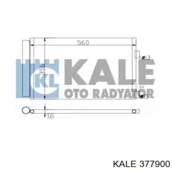 Радиатор кондиционера 377900 Kale