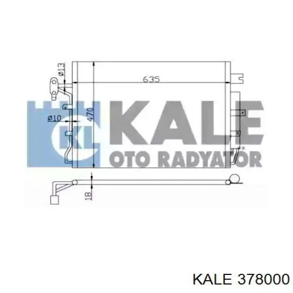 Радиатор кондиционера 378000 Kale