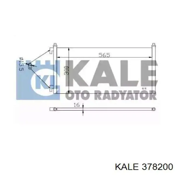 378200 Kale радиатор кондиционера