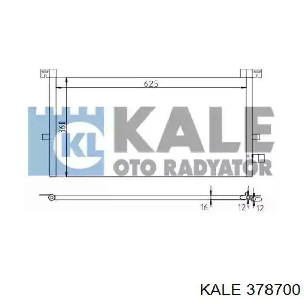 Радиатор кондиционера 378700 Kale