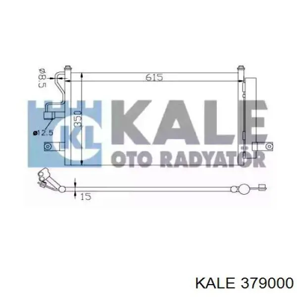 Радиатор кондиционера 379000 Kale