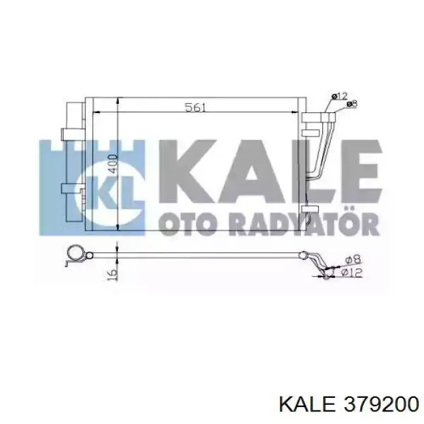 Радиатор кондиционера 379200 Kale