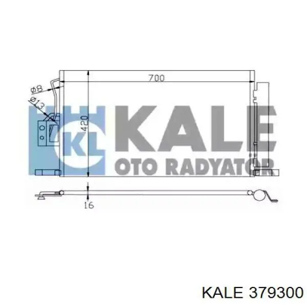 Радиатор кондиционера 379300 Kale