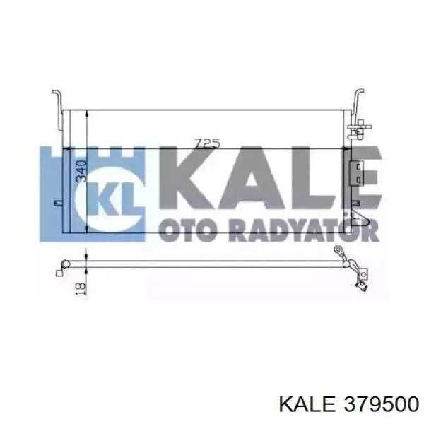 Радиатор кондиционера 379500 Kale