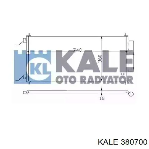 Радиатор кондиционера 380700 Kale