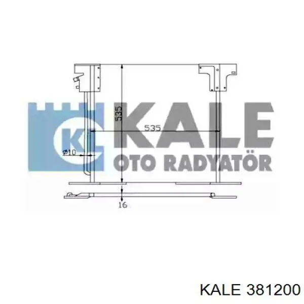 Радиатор кондиционера 381200 Kale