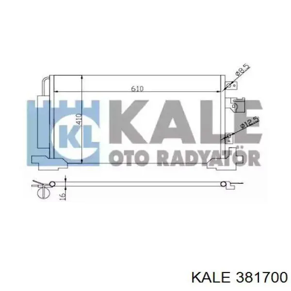 381700 Kale радиатор кондиционера