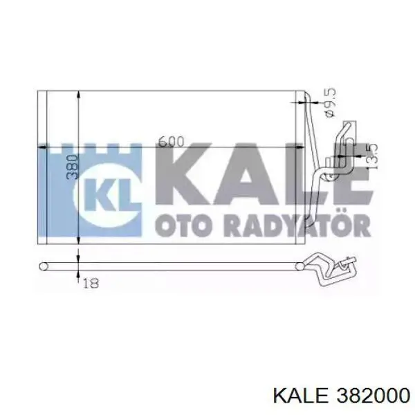 Радиатор кондиционера 382000 Kale