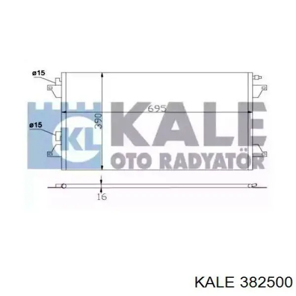 382500 Kale радиатор кондиционера