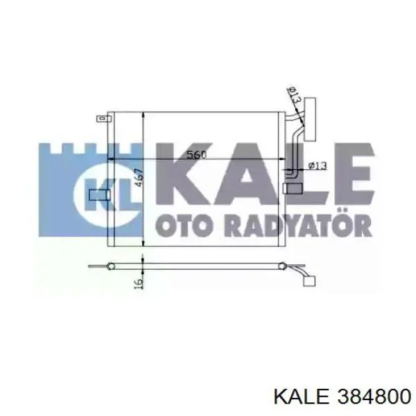 384800 Kale радиатор кондиционера