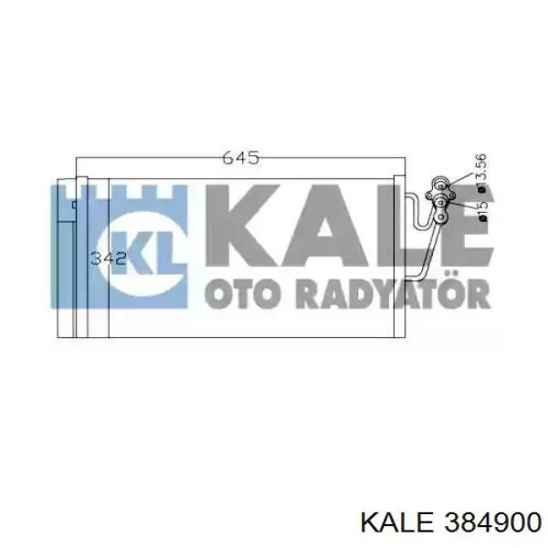 Радиатор кондиционера 384900 Kale