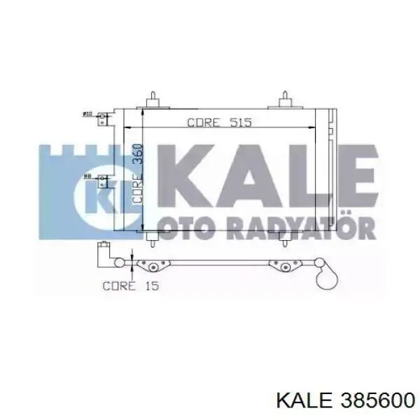 Радиатор кондиционера 385600 Kale