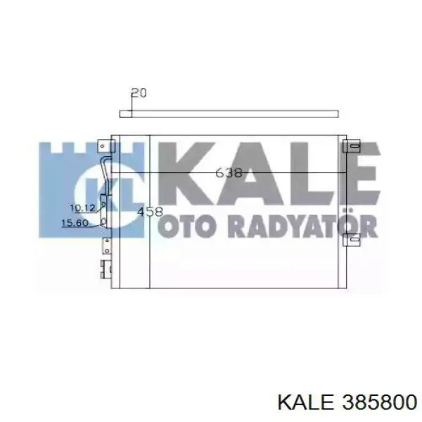 Радиатор кондиционера 385800 Kale