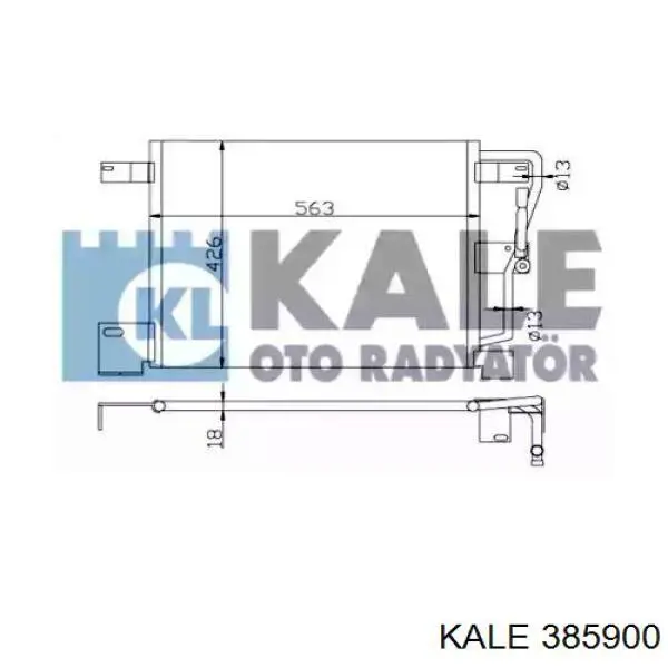 Радиатор кондиционера 385900 Kale