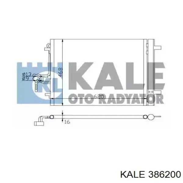 386200 Kale радиатор кондиционера