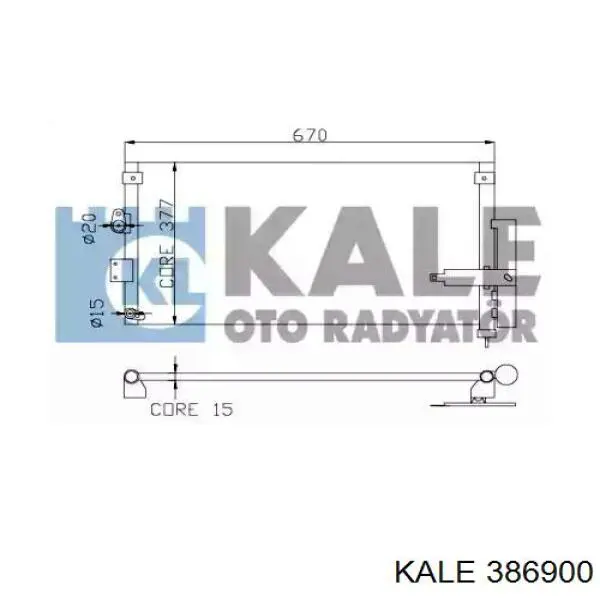 Радиатор кондиционера 386900 Kale