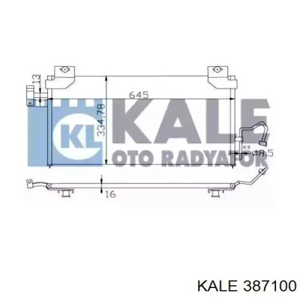 387100 Kale радиатор кондиционера