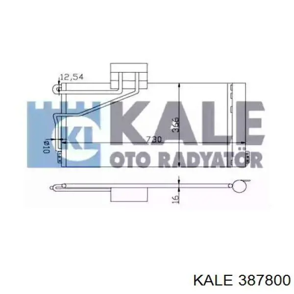 387800 Kale радиатор кондиционера