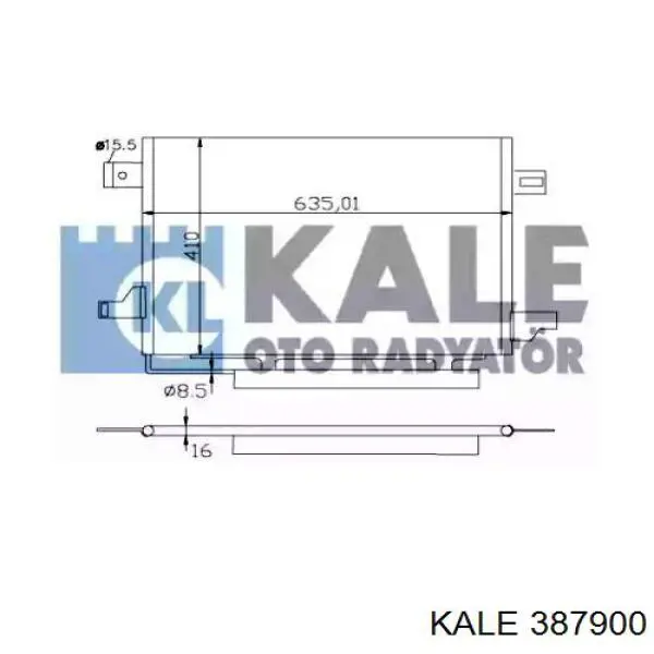 Радиатор кондиционера 387900 Kale