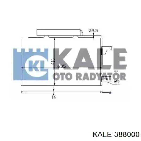 Радиатор кондиционера 388000 Kale