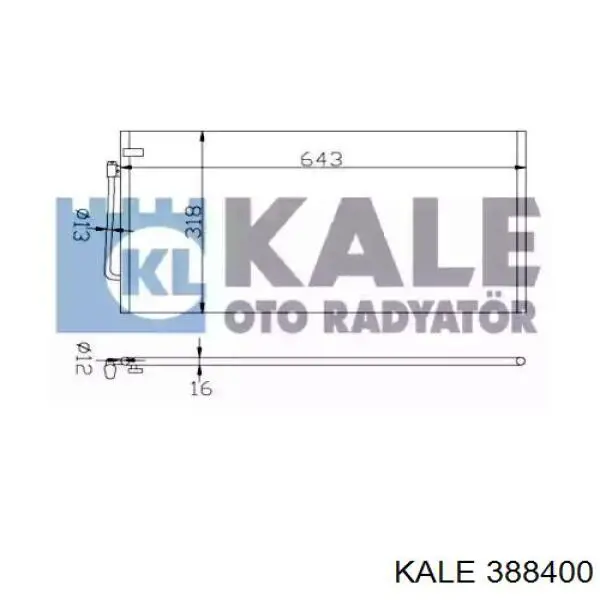 Радиатор кондиционера 388400 Kale