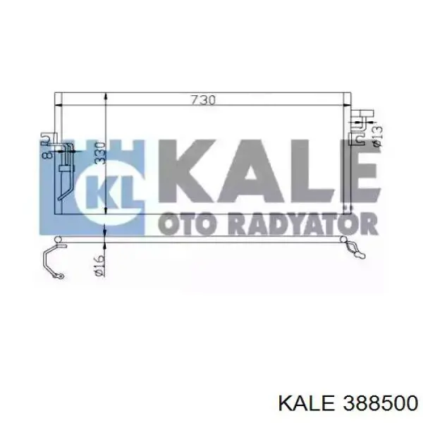 388500 Kale радиатор кондиционера