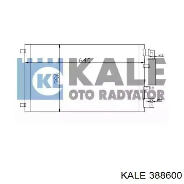 Радиатор кондиционера 388600 Kale