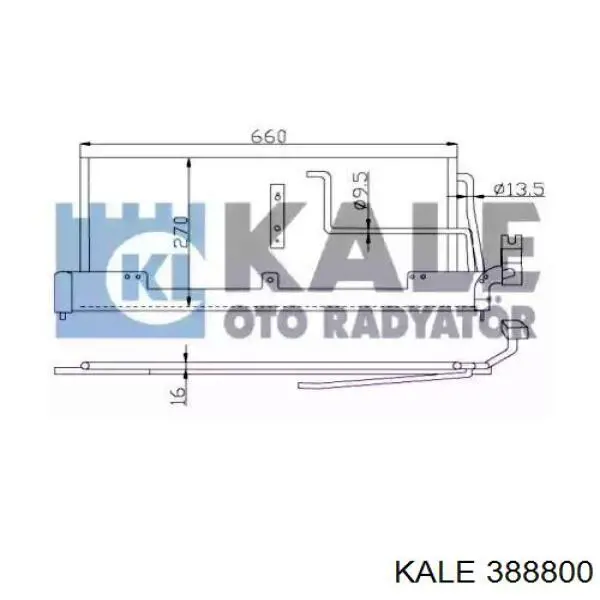 388800 Kale радиатор кондиционера