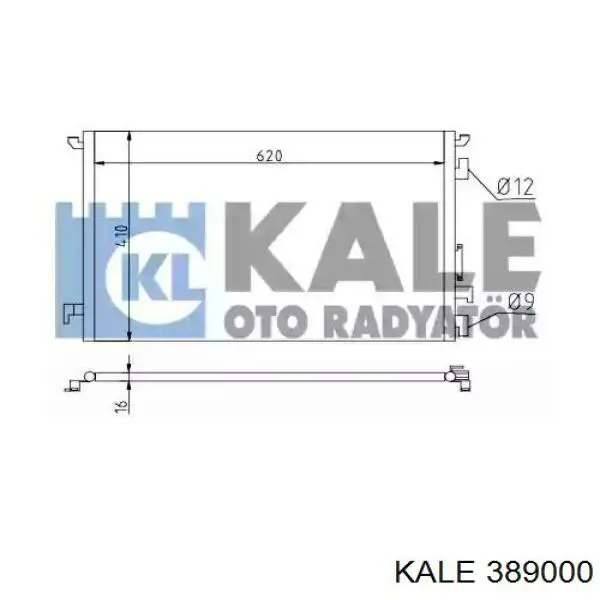 Радиатор кондиционера 389000 Kale