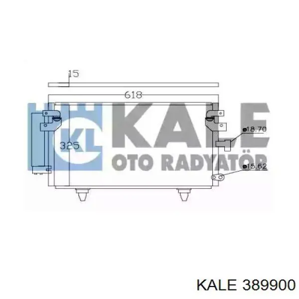 Радиатор кондиционера 389900 Kale