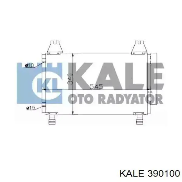 Радиатор кондиционера 390100 Kale