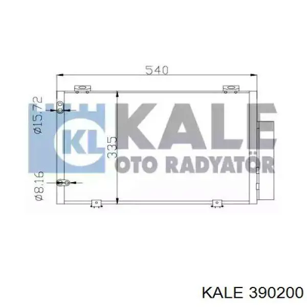 Радиатор кондиционера 390200 Kale